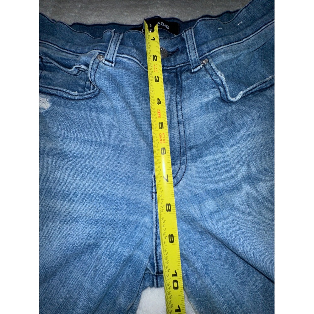 Express Hyper Stretch Ankle Legging High Rise Distressed Ripped Jeans - Picture 6 of 7